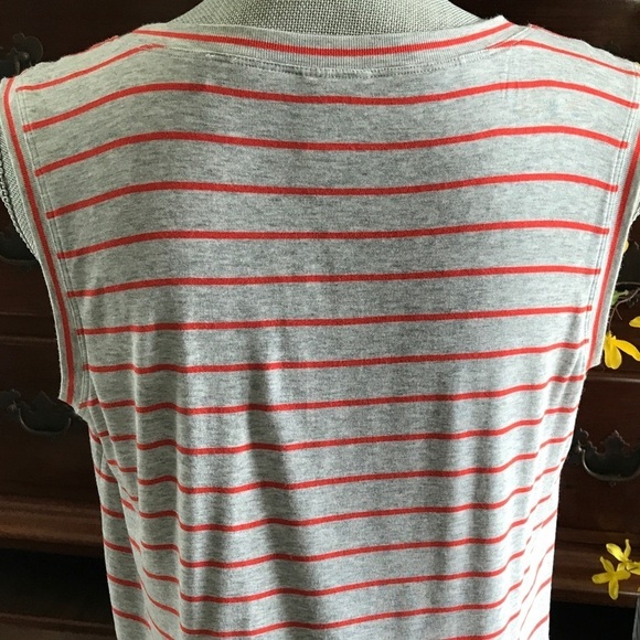 CAbi Tangerine Stripe Ruffle Sleeveless Top Size S - Picture 12 of 15